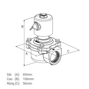 Van điện từ phi 21 Kailing 2W160-15 - Ảnh 4